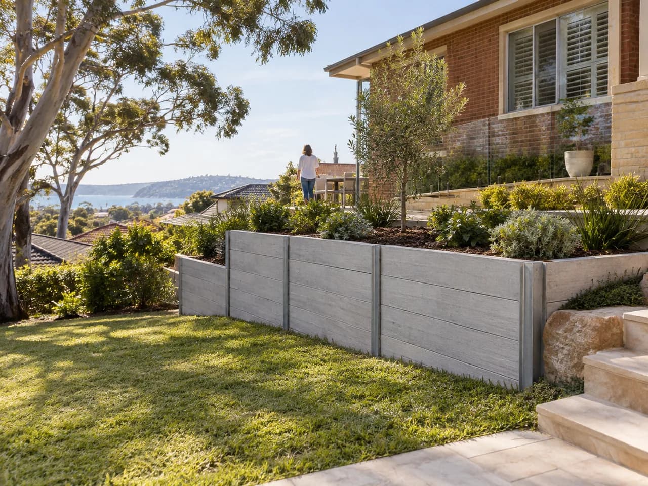 Illustrative concrete sleeper wall type in Sydney