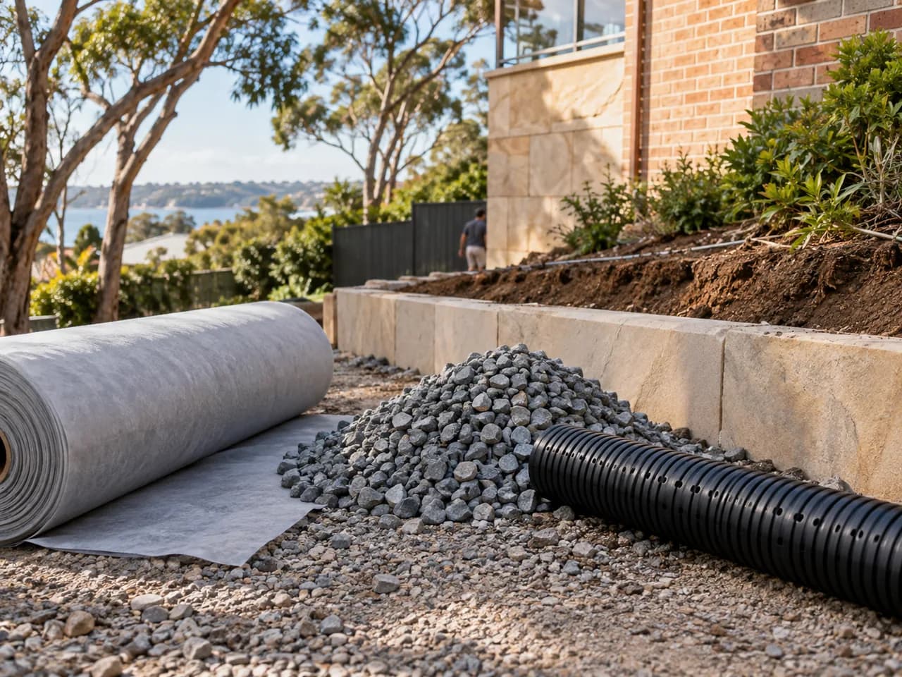 Illustrative retaining wall service context in Sydney